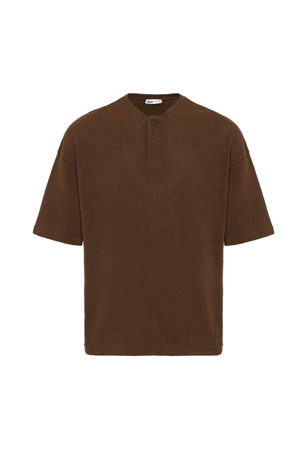 Basic Oversize Düğme Yaka Tişört