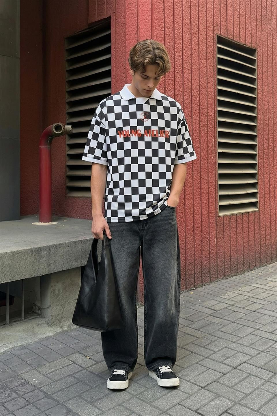 Oversize Polo Yaka Forma Tişört
