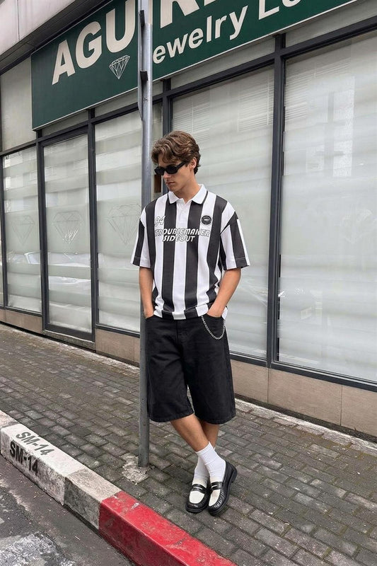 Oversize Polo Yaka Forma Tişört