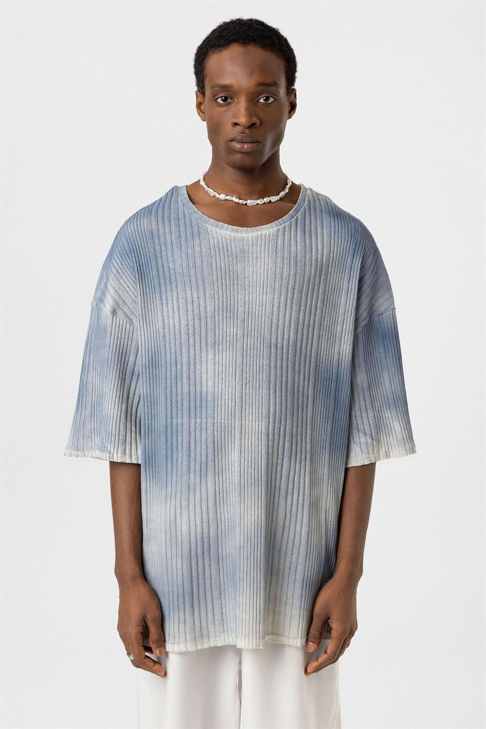 Yıkamalı Oversize Triko Tişört