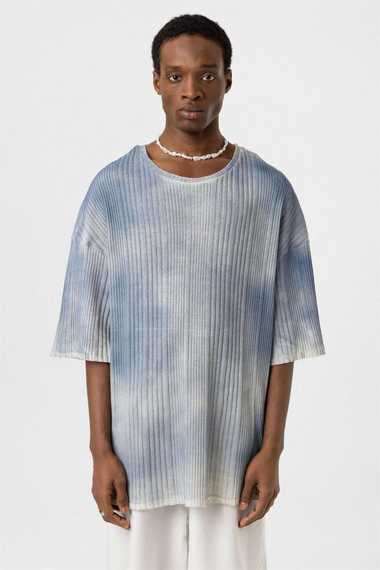 Yıkamalı Oversize Triko Tişört