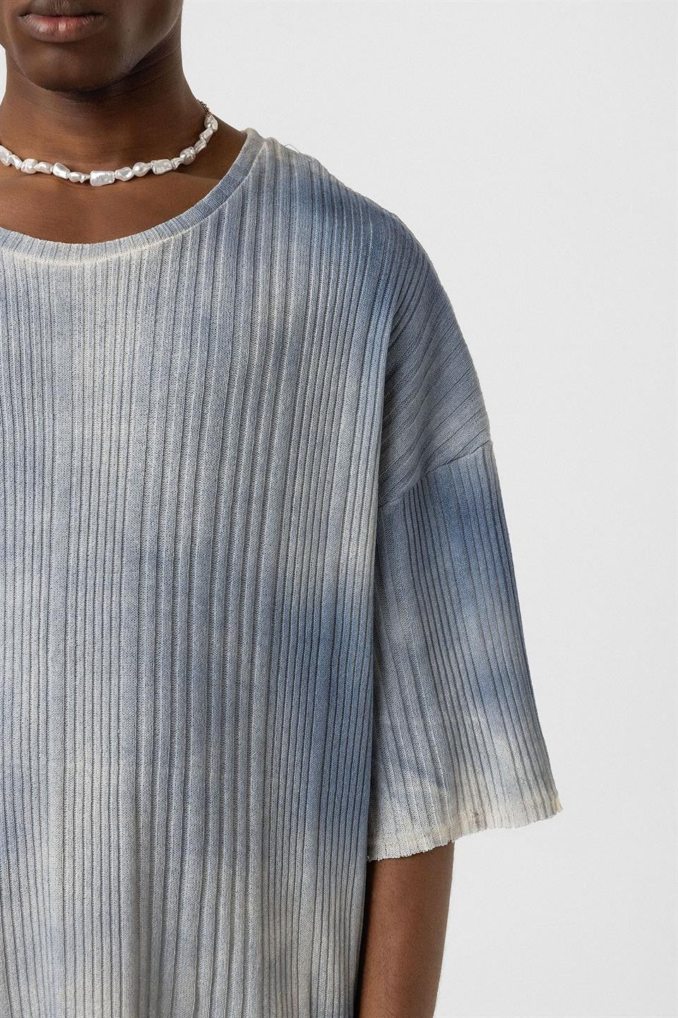Yıkamalı Oversize Triko Tişört