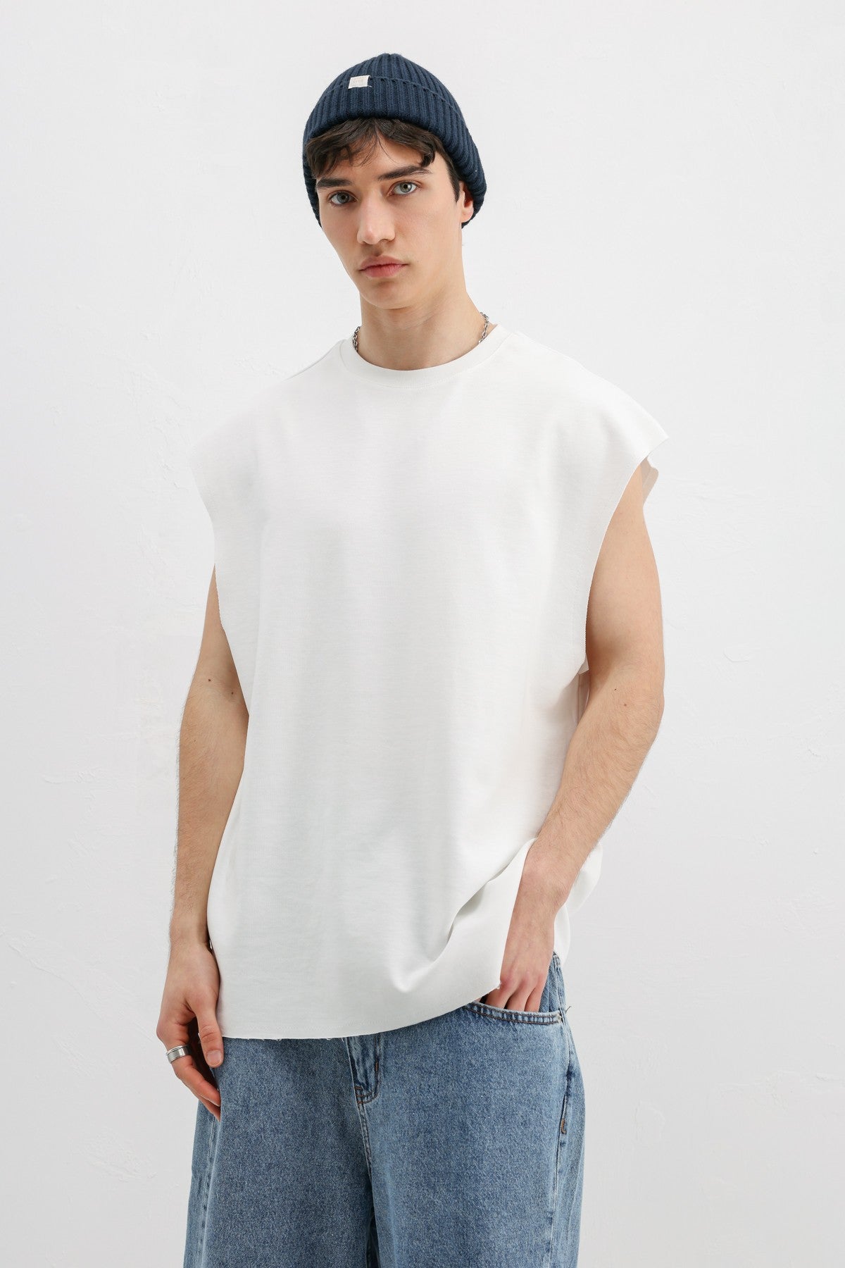 Oversize Kolsuz Basic Tişört