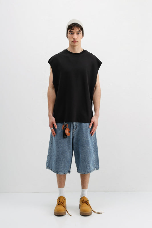Oversize Kolsuz Basic Tişört