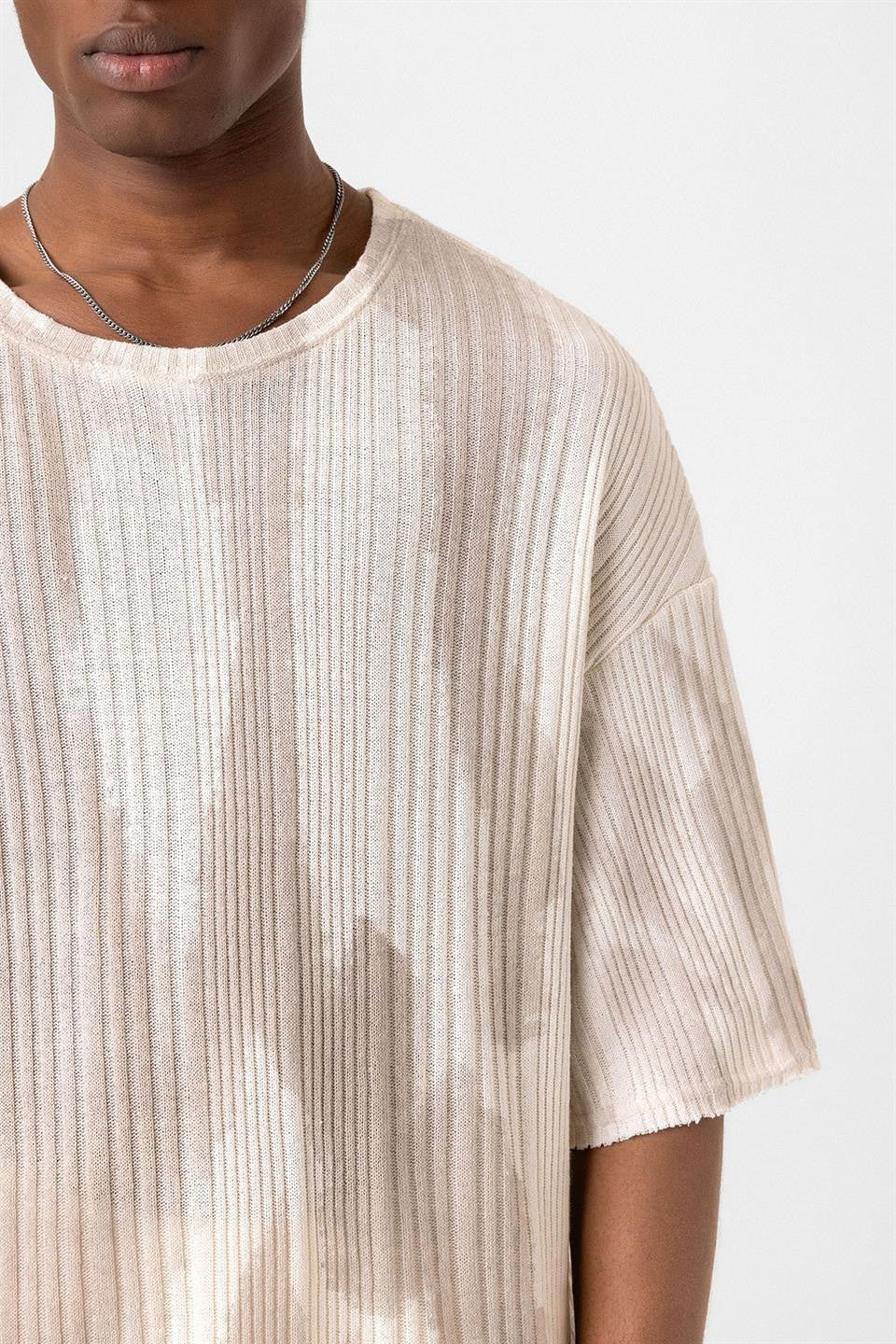 Yıkamalı Oversize Triko Tişört