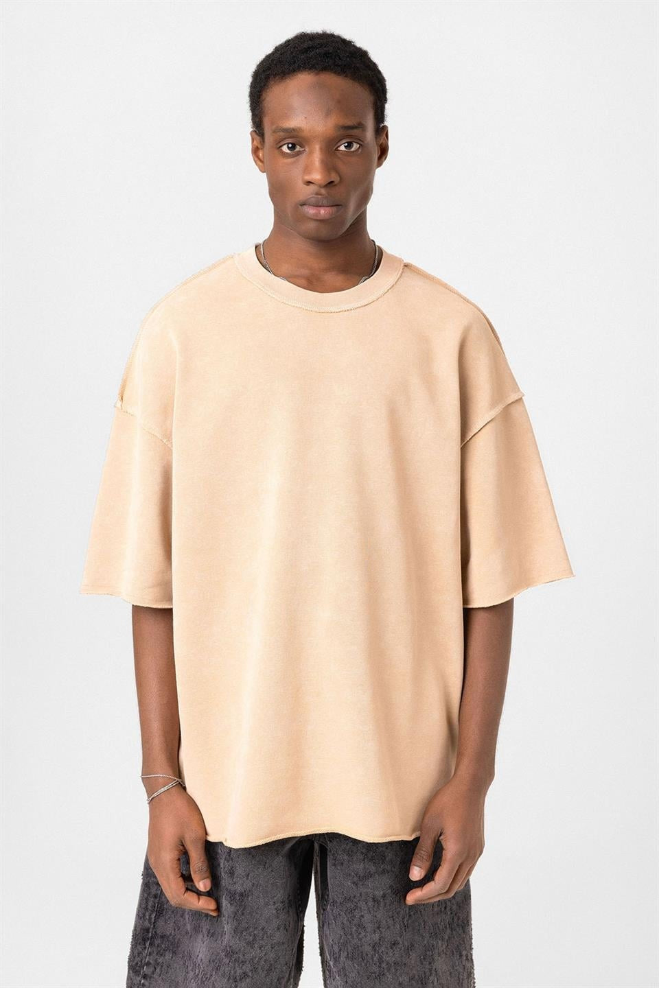 Yıkamalı Oversize Tişört