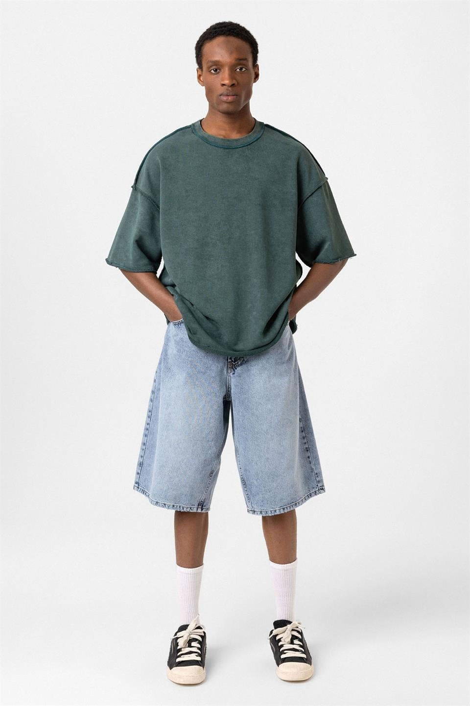Yıkamalı Oversize Tişört