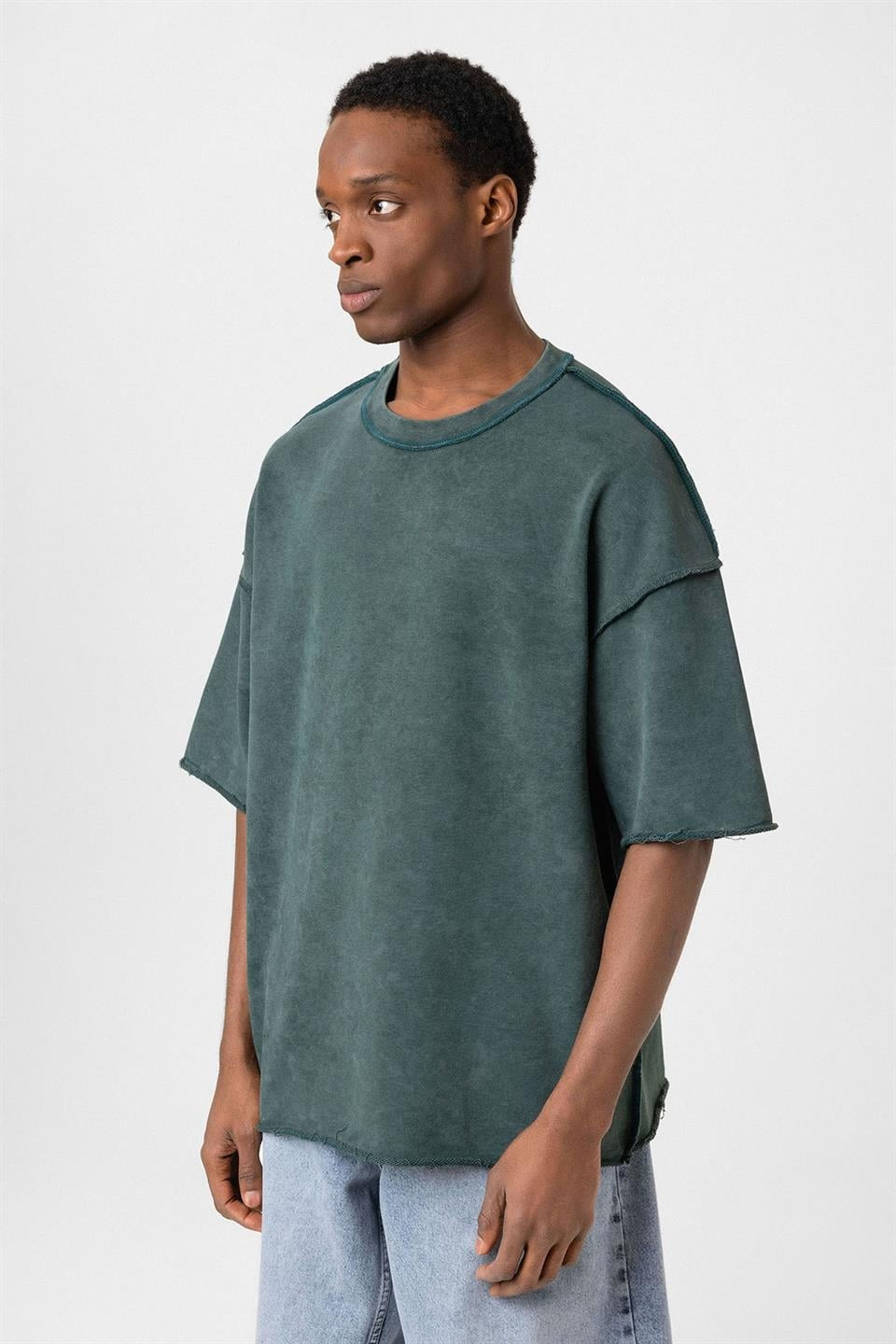 Yıkamalı Oversize Tişört