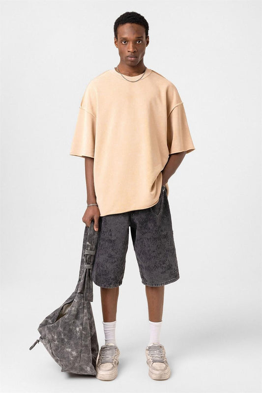 Yıkamalı Oversize Tişört