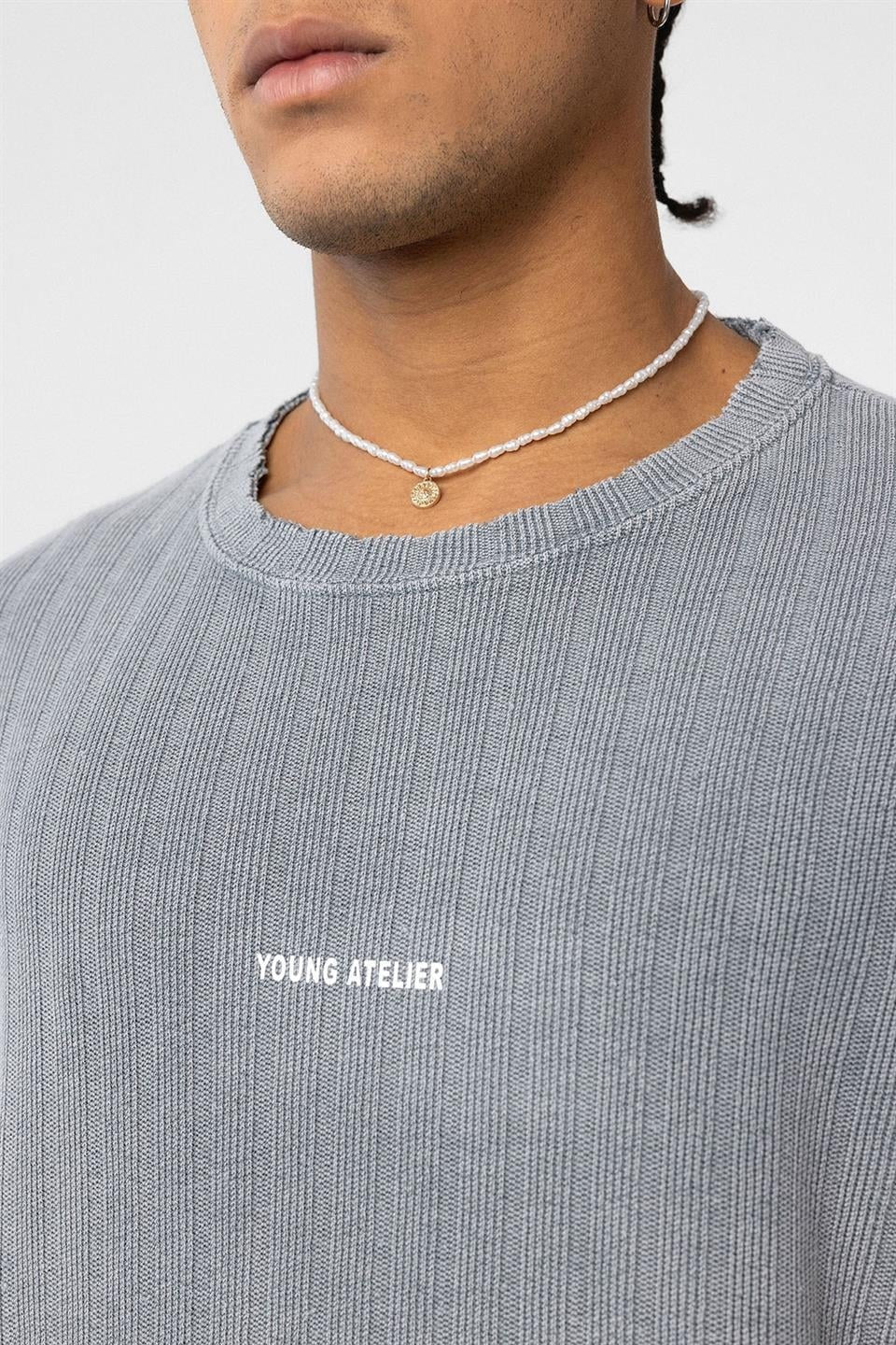 Yıkamalı Triko Oversize Tişört