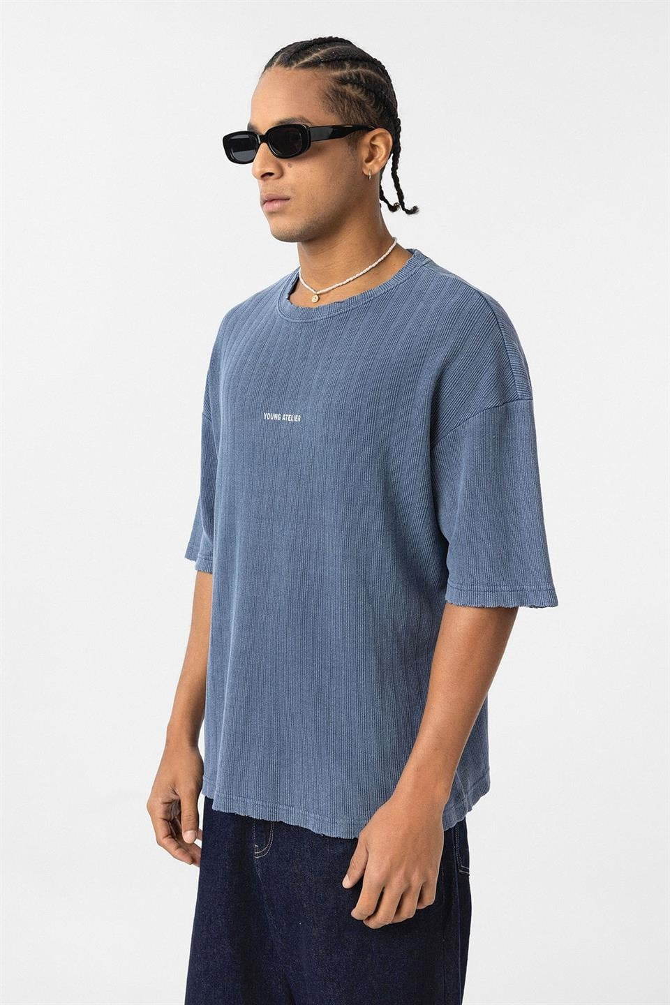 Yıkamalı Triko Oversize Tişört