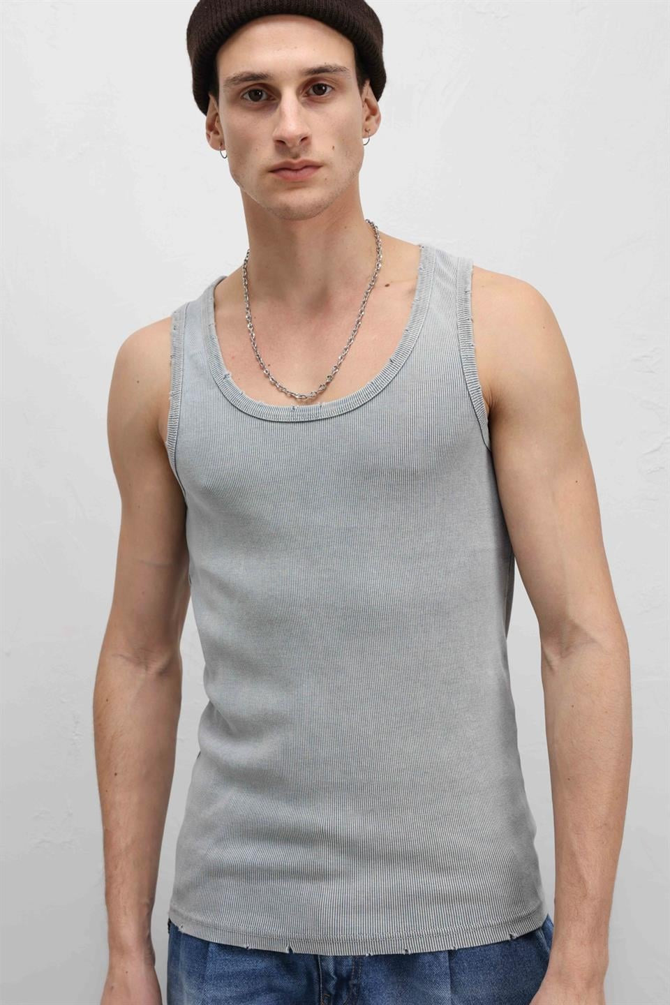 Yıkamalı Tank Top Kaşkorse Atlet