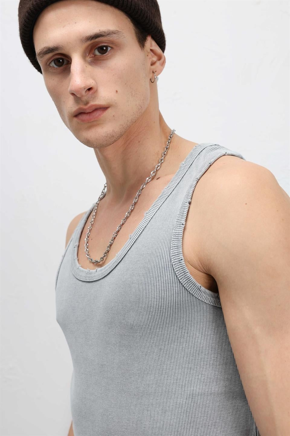 Yıkamalı Tank Top Kaşkorse Atlet