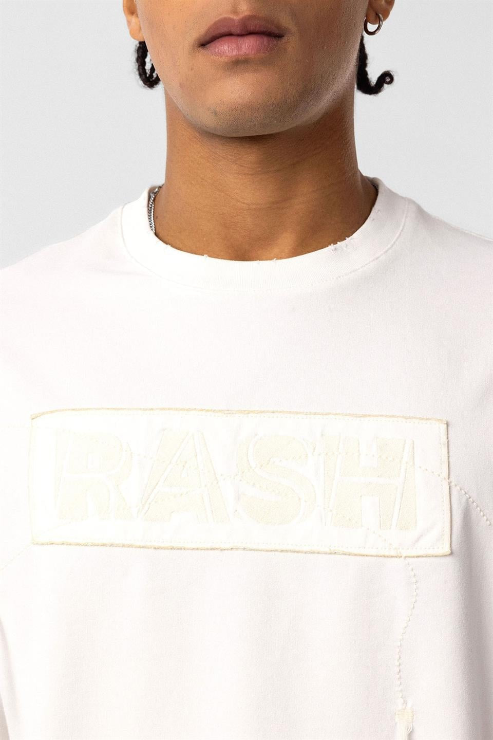 Yıkamalı Oversize Baskılı Tişört