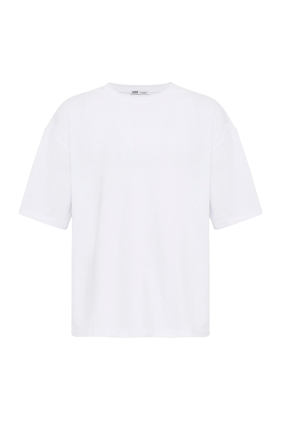 Basic Oversize Bisiklet Yaka Tişört