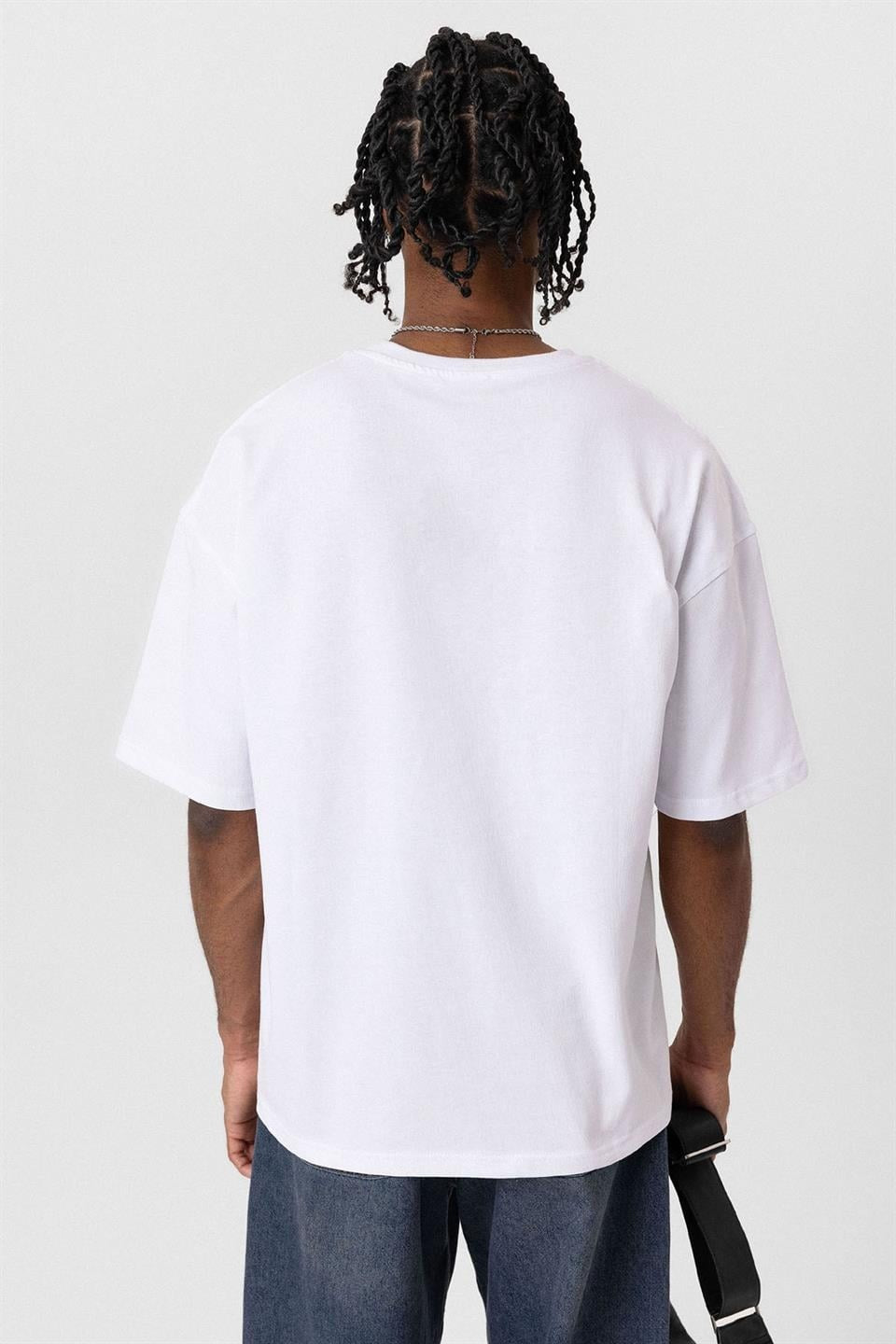 Basic Oversize Bisiklet Yaka Tişört