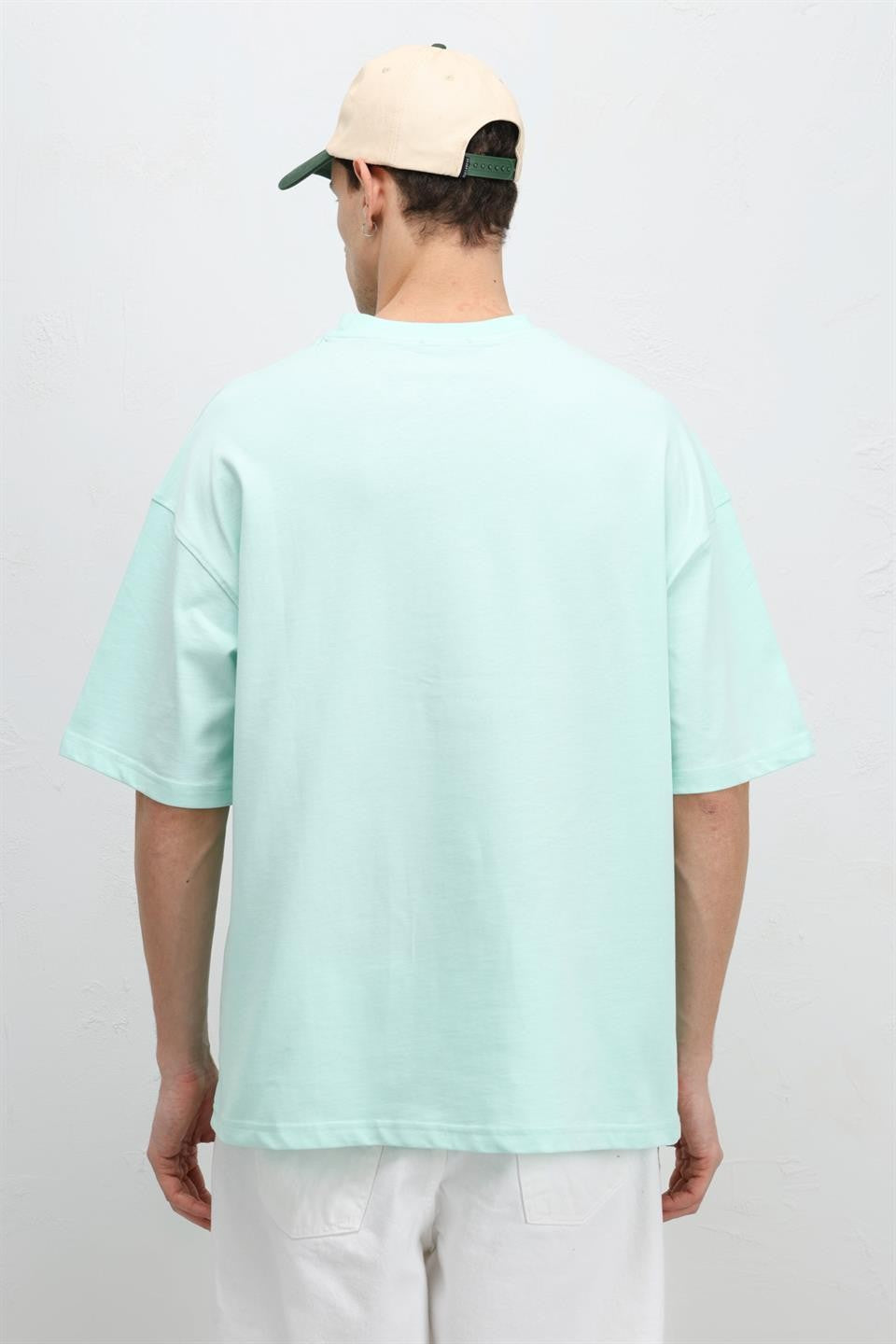 Basic Oversize Bisiklet Yaka Tişört