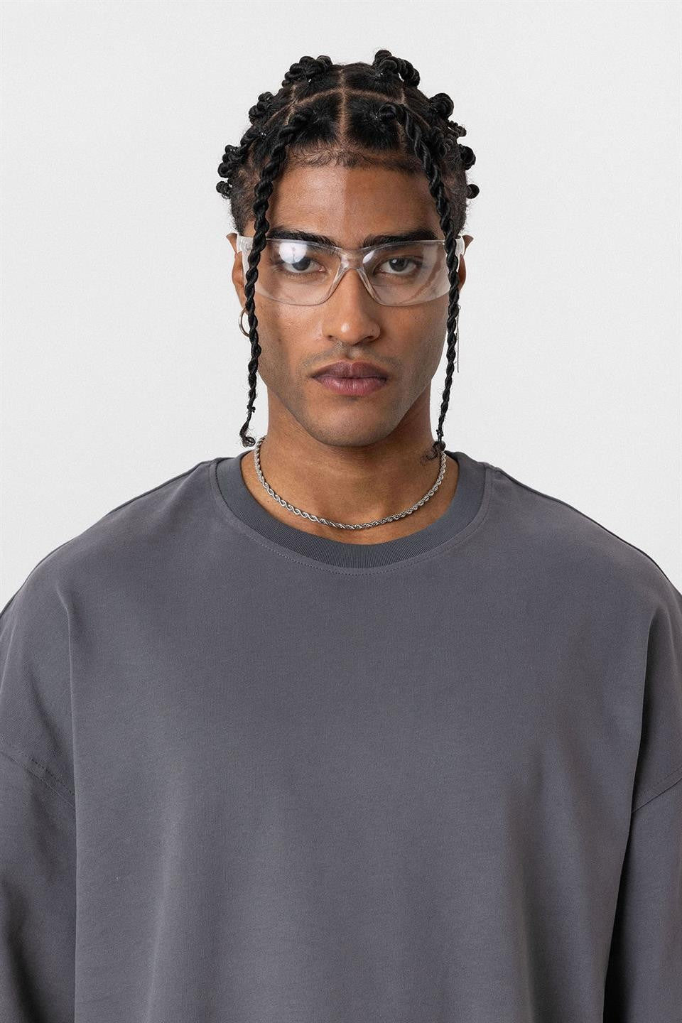 Basic Oversize Bisiklet Yaka Tişört