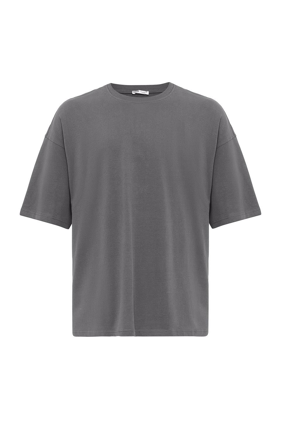 Basic Oversize Bisiklet Yaka Tişört