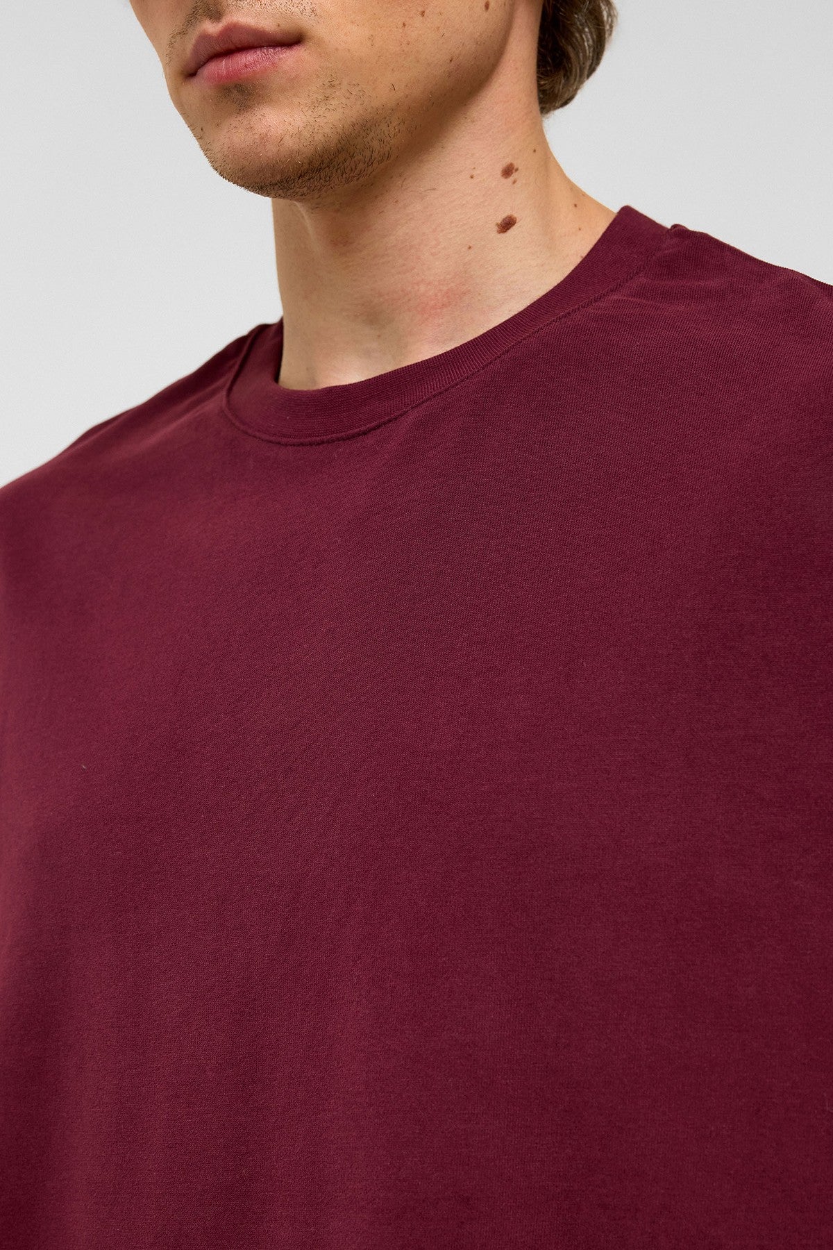 Basic Oversize Bisiklet Yaka Tişört