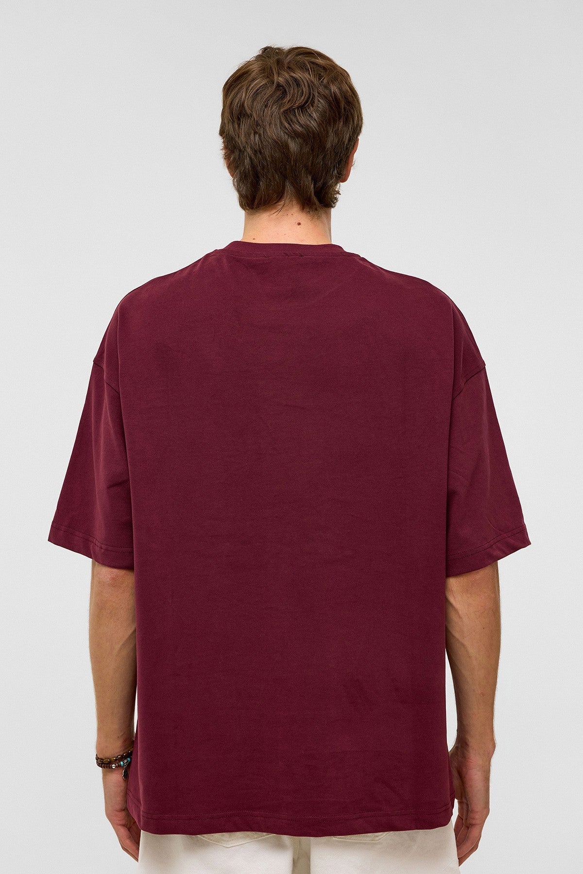 Basic Oversize Bisiklet Yaka Tişört
