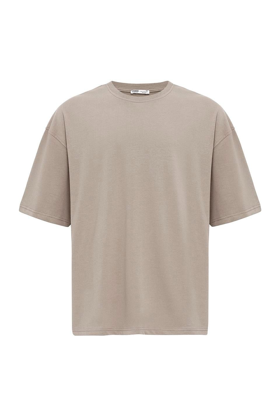 Basic Oversize Bisiklet Yaka Tişört