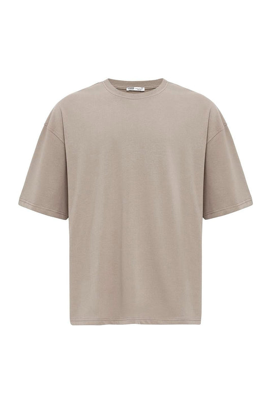 Basic Oversize Bisiklet Yaka Tişört