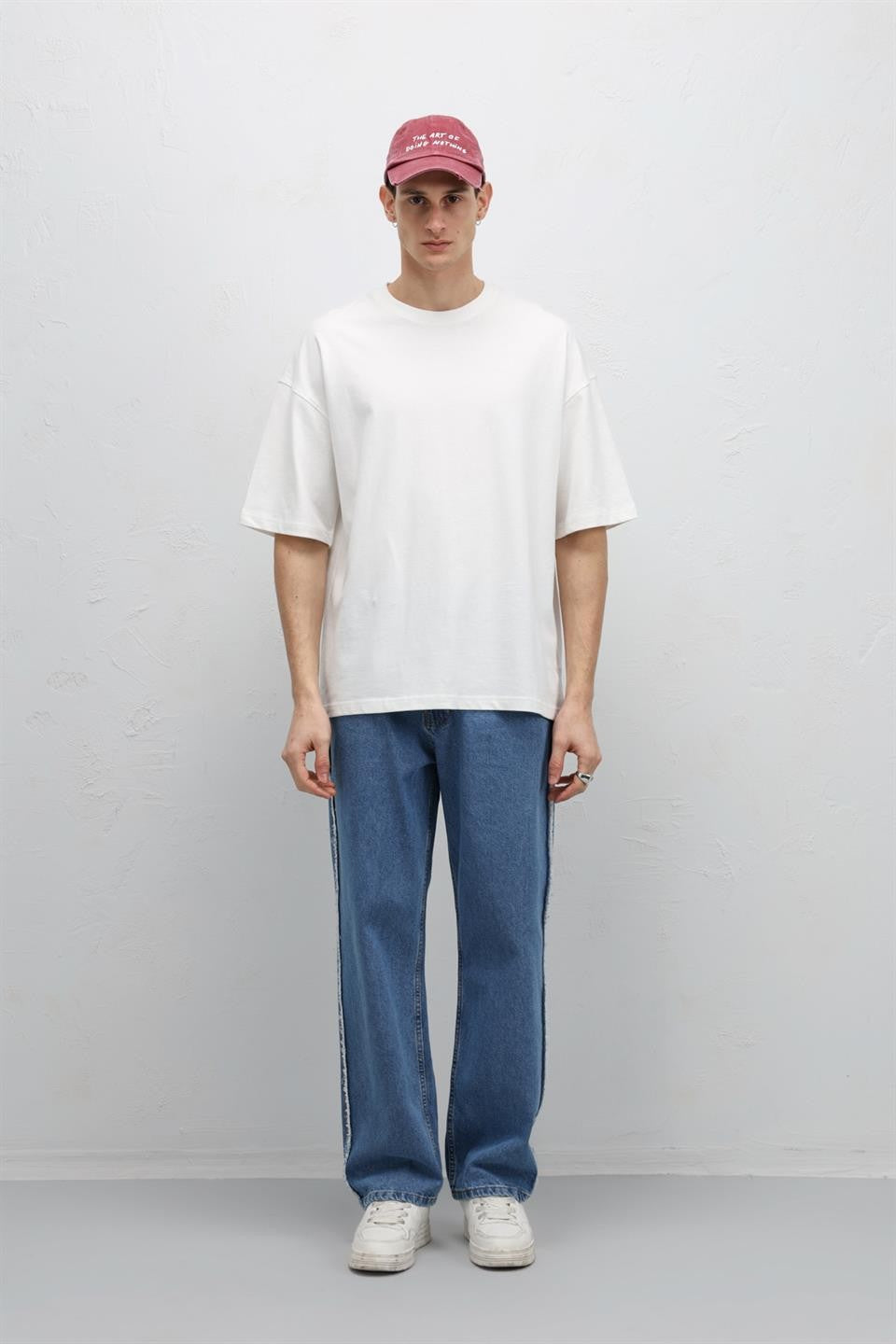Basic Oversize Bisiklet Yaka Tişört