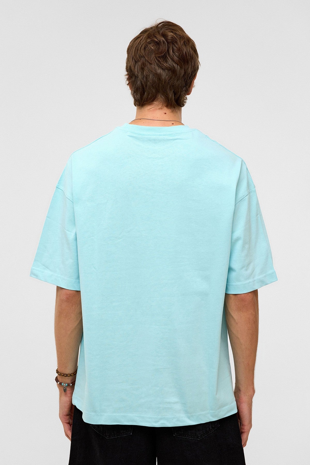 Basic Oversize Bisiklet Yaka Tişört