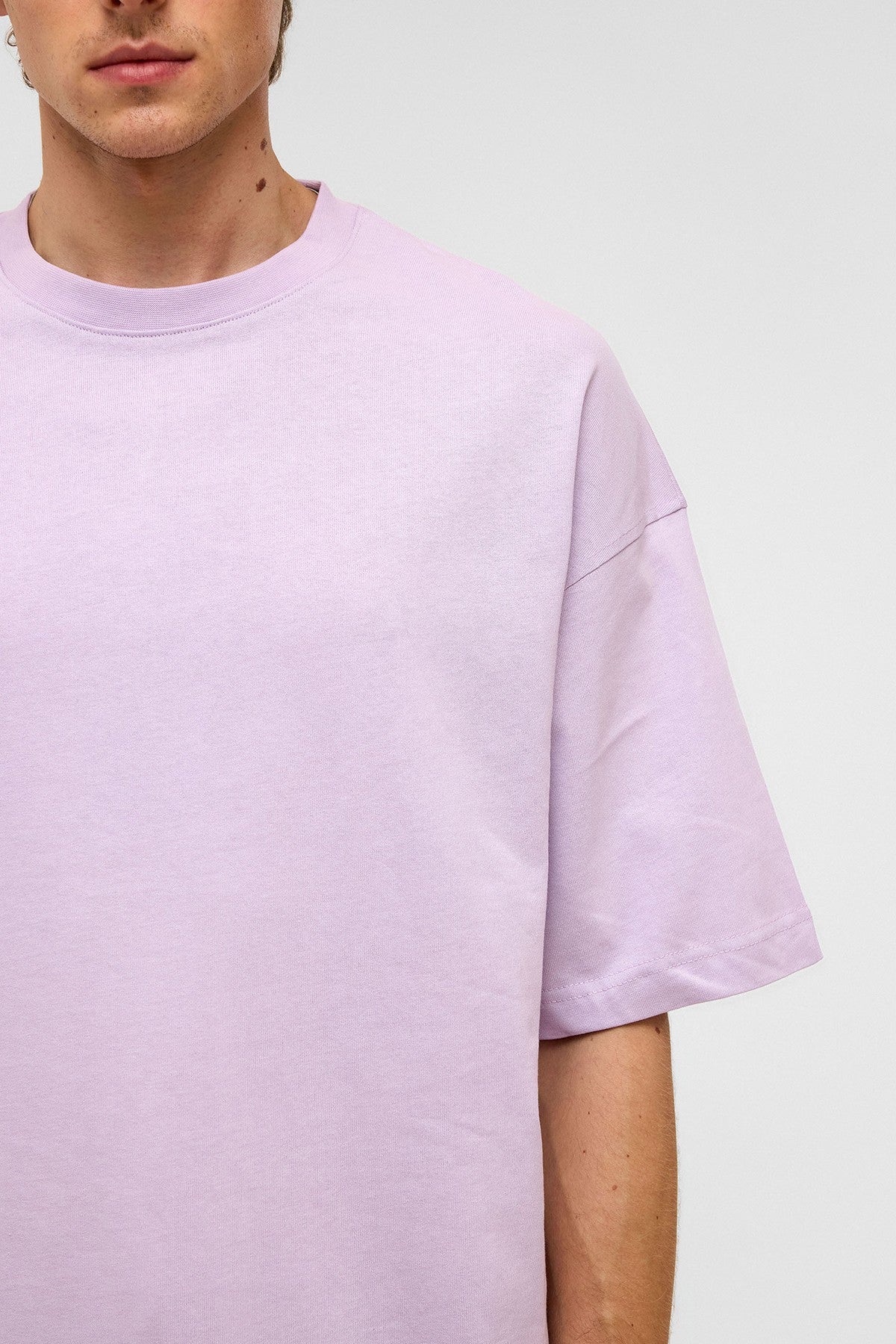 Basic Oversize Bisiklet Yaka Tişört