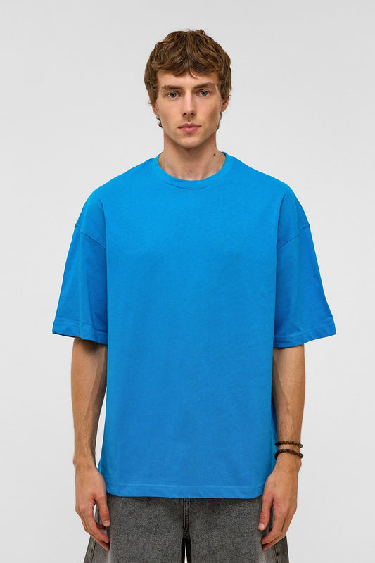 Basic Oversize Bisiklet Yaka Tişört