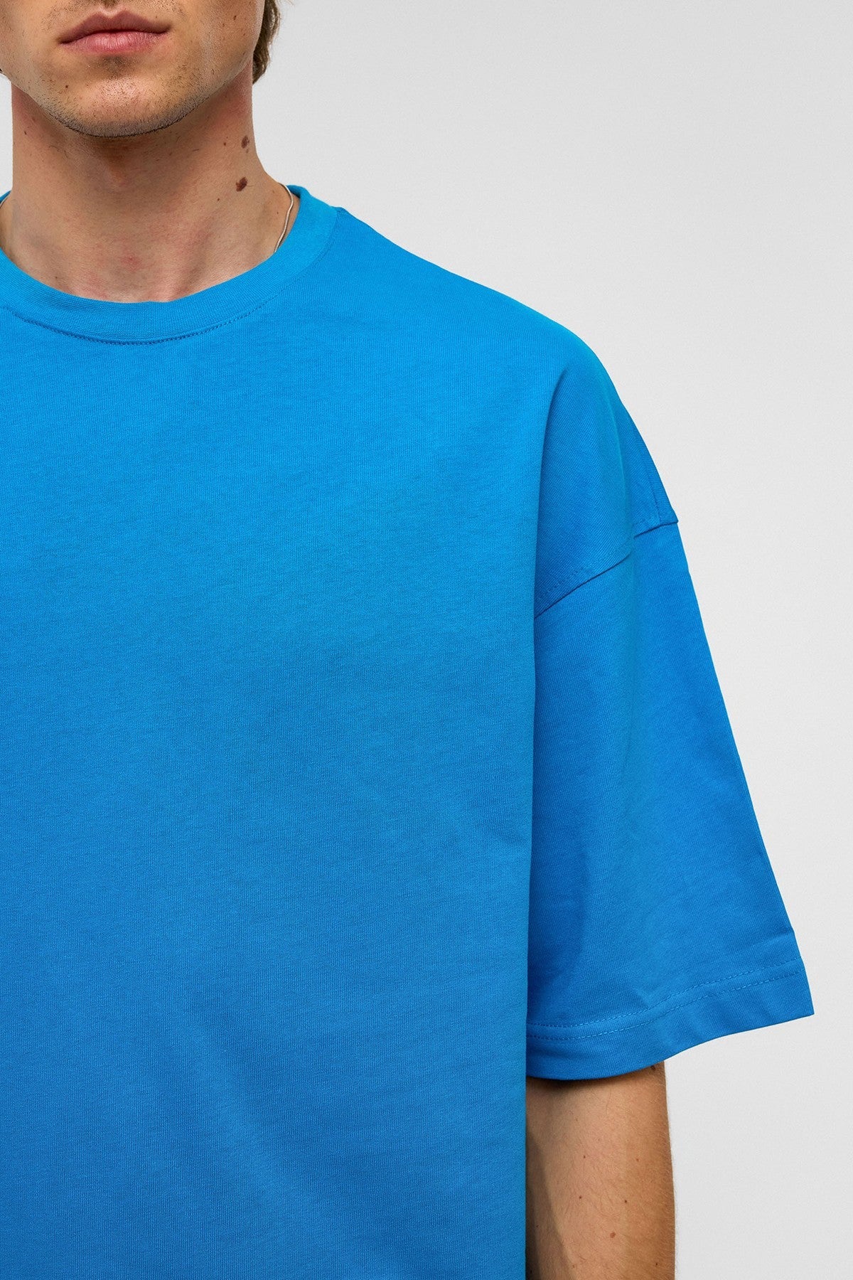 Basic Oversize Bisiklet Yaka Tişört