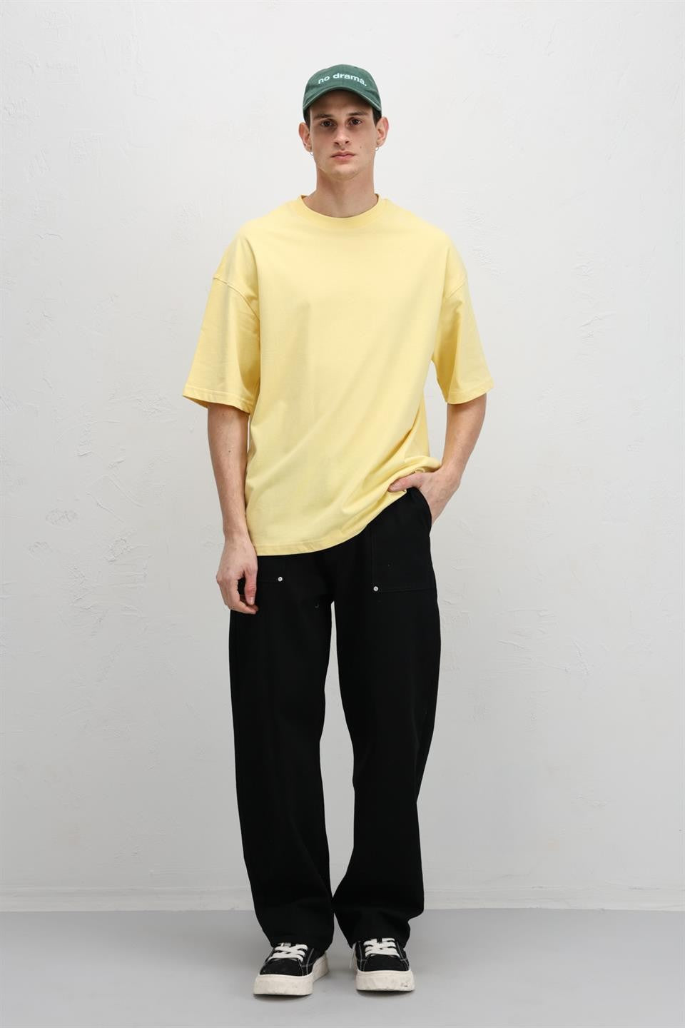 Basic Oversize Bisiklet Yaka Tişört