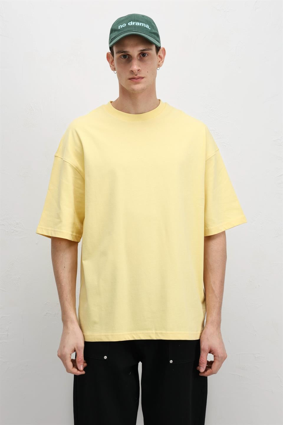 Basic Oversize Bisiklet Yaka Tişört