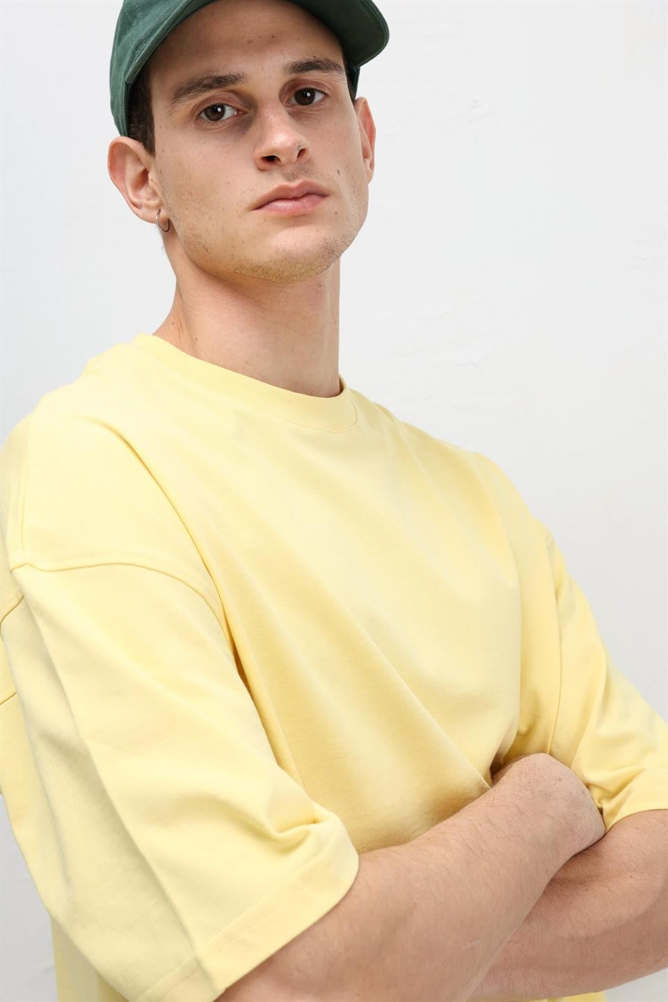 Basic Oversize Bisiklet Yaka Tişört