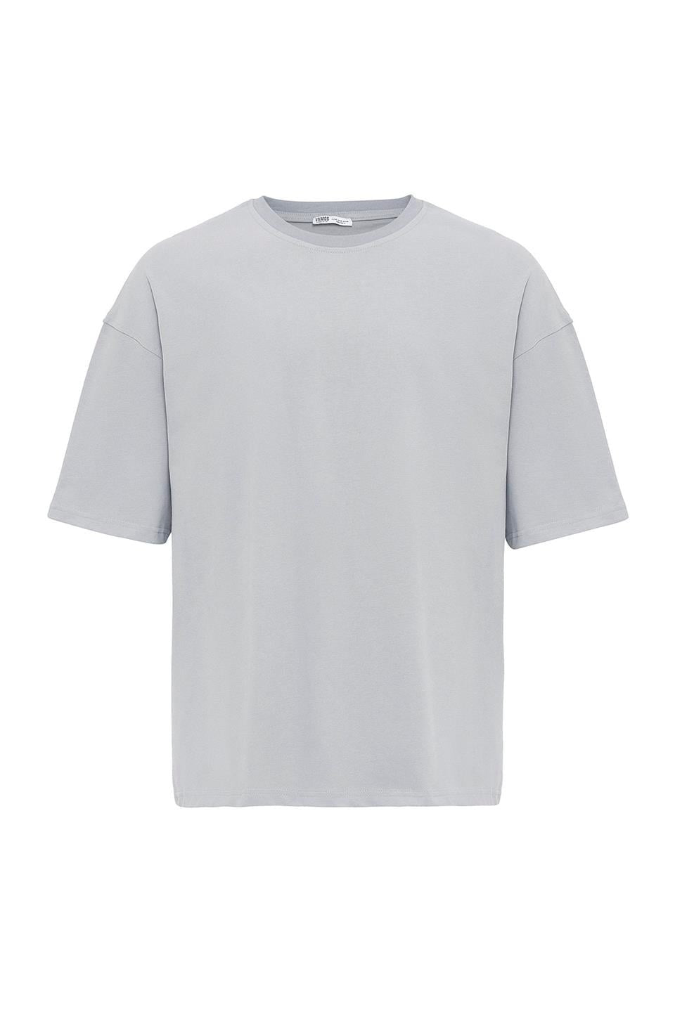 Basic Oversize Bisiklet Yaka Tişört