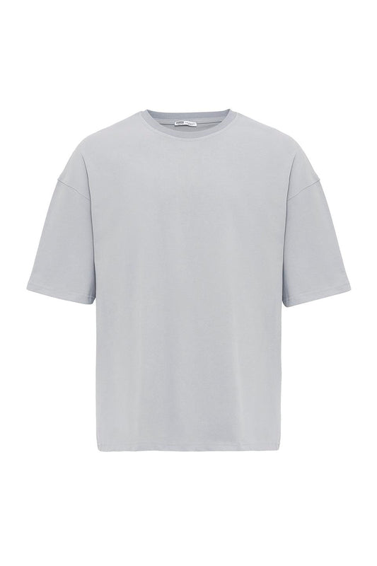 Basic Oversize Bisiklet Yaka Tişört