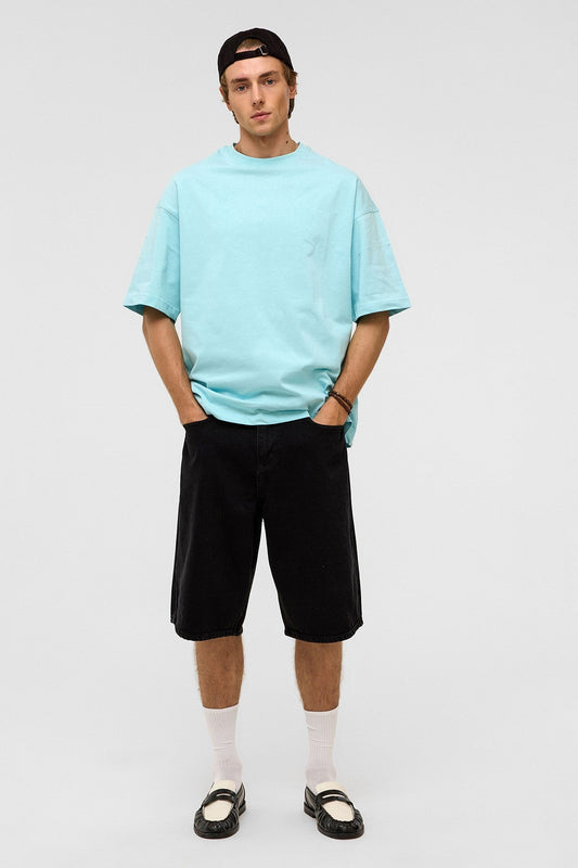 Basic Oversize Bisiklet Yaka Tişört