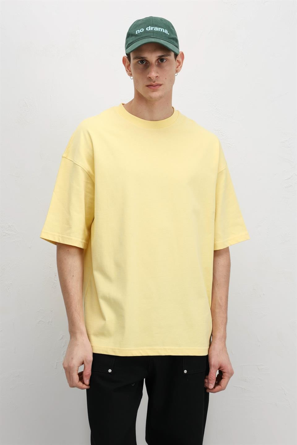 Basic Oversize Bisiklet Yaka Tişört