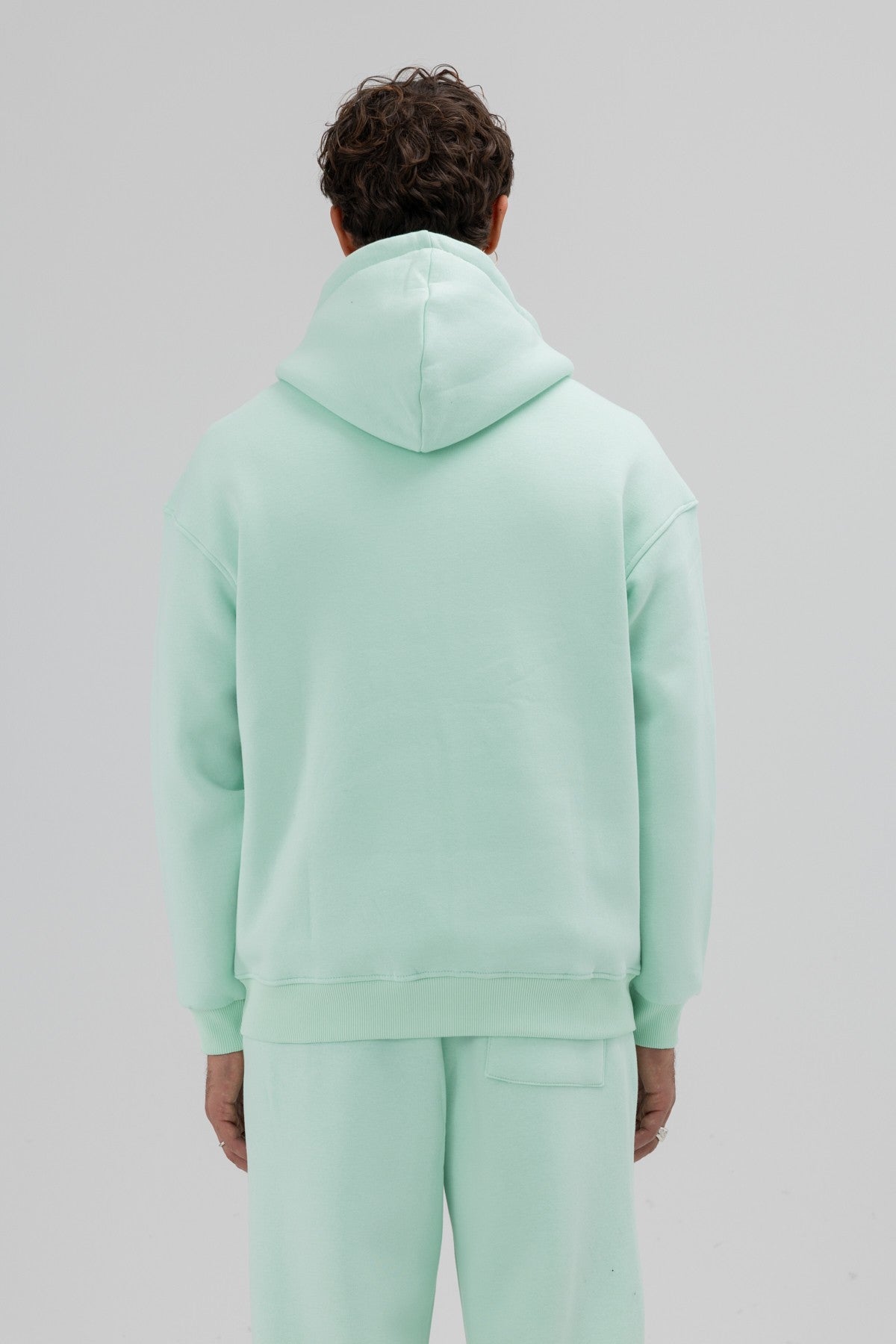 Basic Fermuarlı Oversize Kapüşonlu Sweatshirt