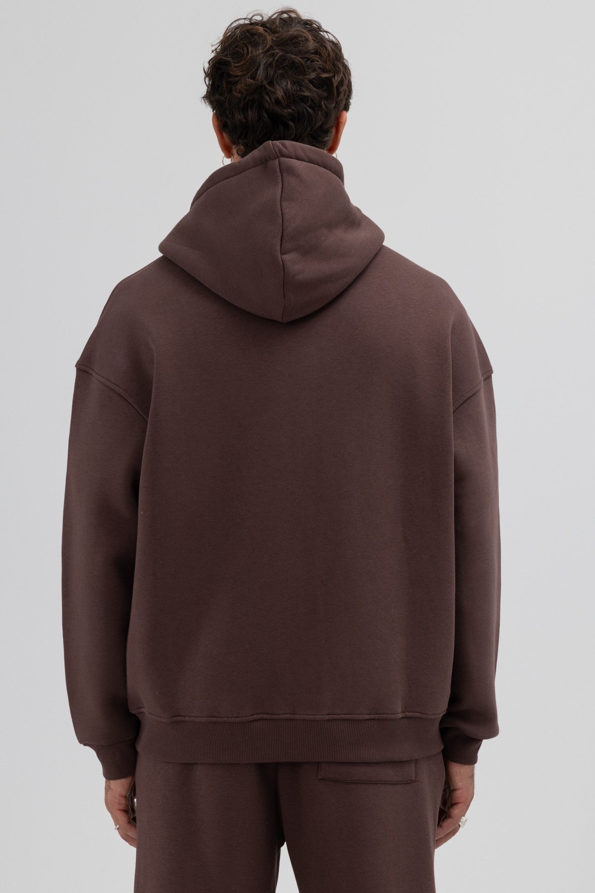 Basic Fermuarlı Oversize Kapüşonlu Sweatshirt