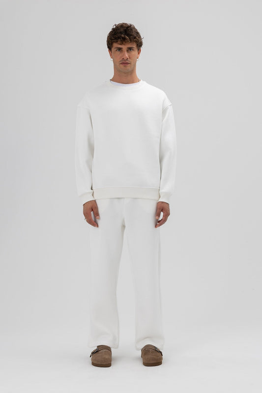 Basic Bisiklet Yaka Oversize Sweatshirt