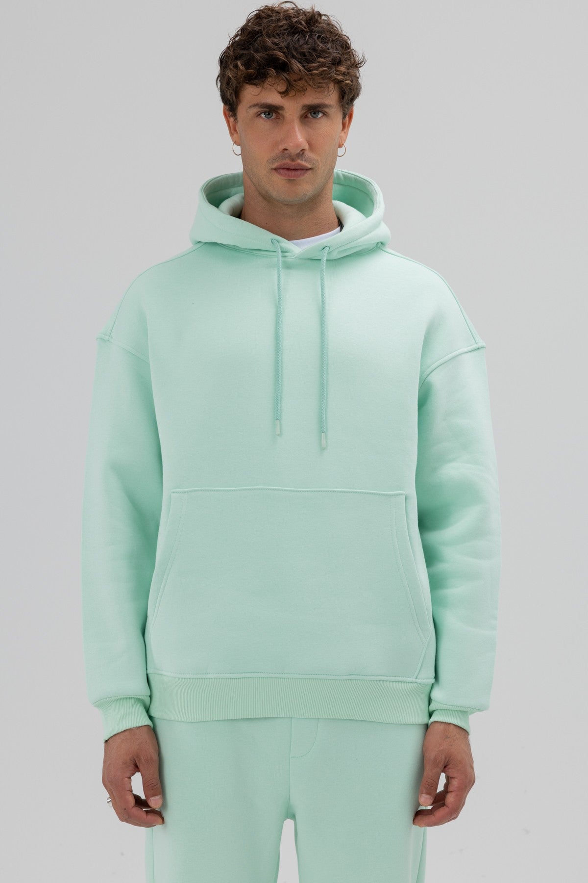 Basic Oversize Kapüşonlu Sweatshirt