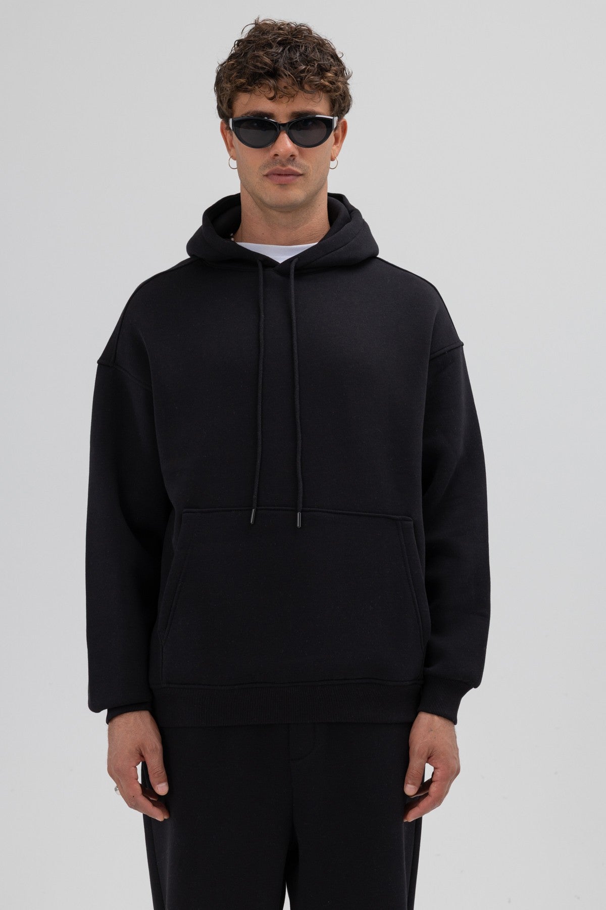 Basic Oversize Kapüşonlu Sweatshirt