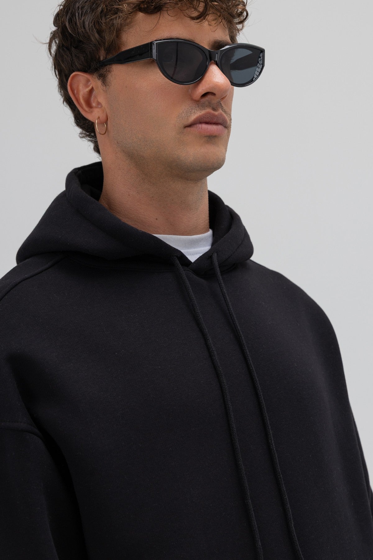 Basic Oversize Kapüşonlu Sweatshirt