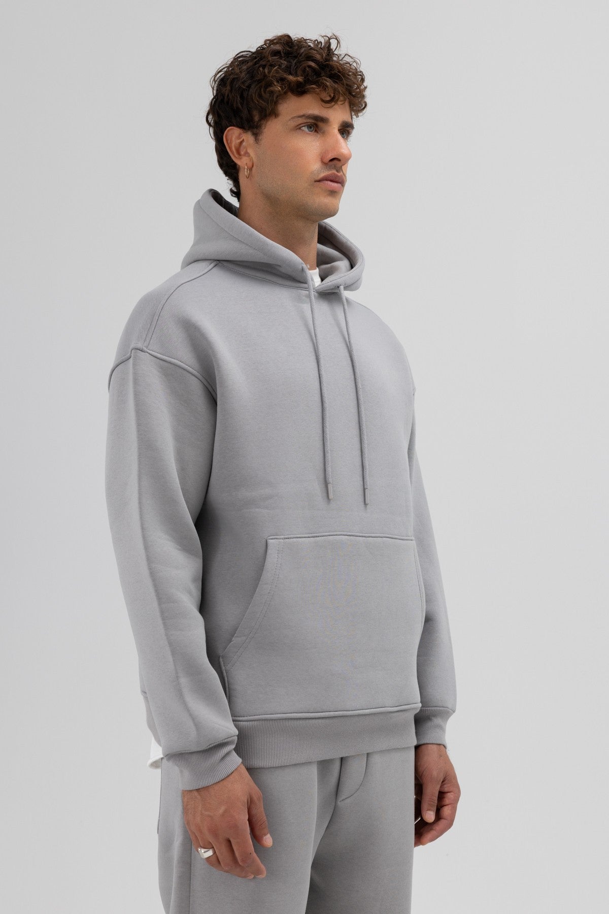 Basic Oversize Kapüşonlu Sweatshirt