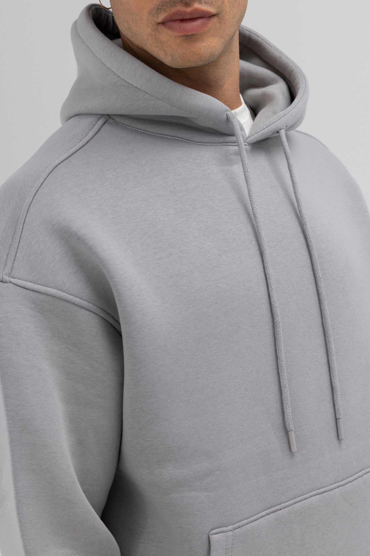 Basic Oversize Kapüşonlu Sweatshirt