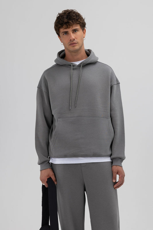 Basic Oversize Kapüşonlu Sweatshirt
