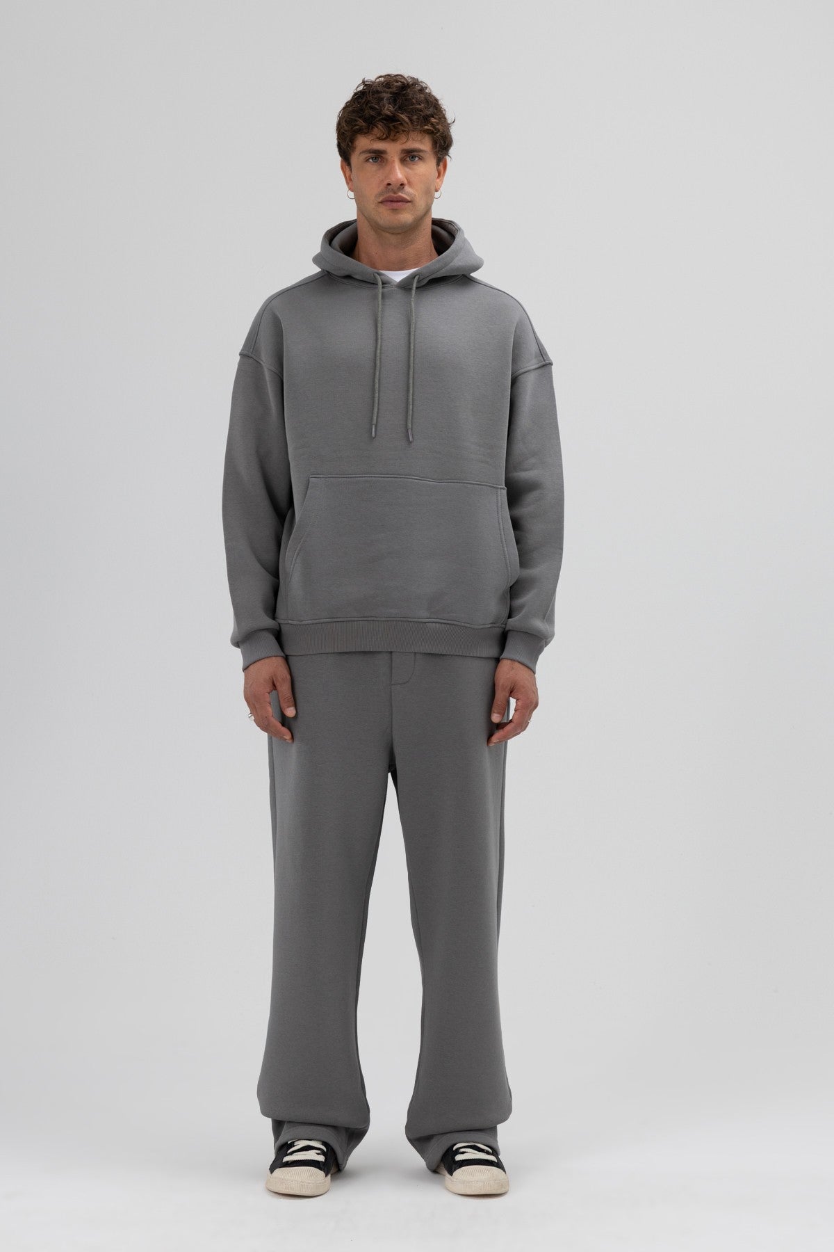 Basic Oversize Kapüşonlu Sweatshirt