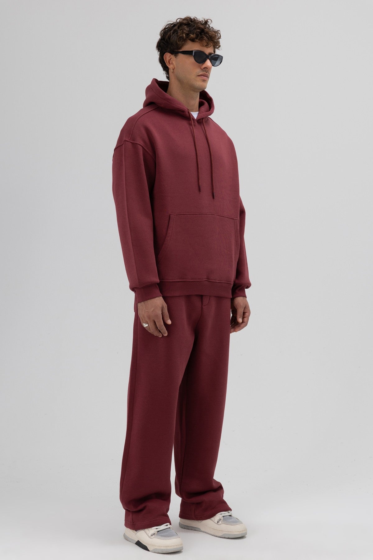 Basic Oversize Kapüşonlu Sweatshirt